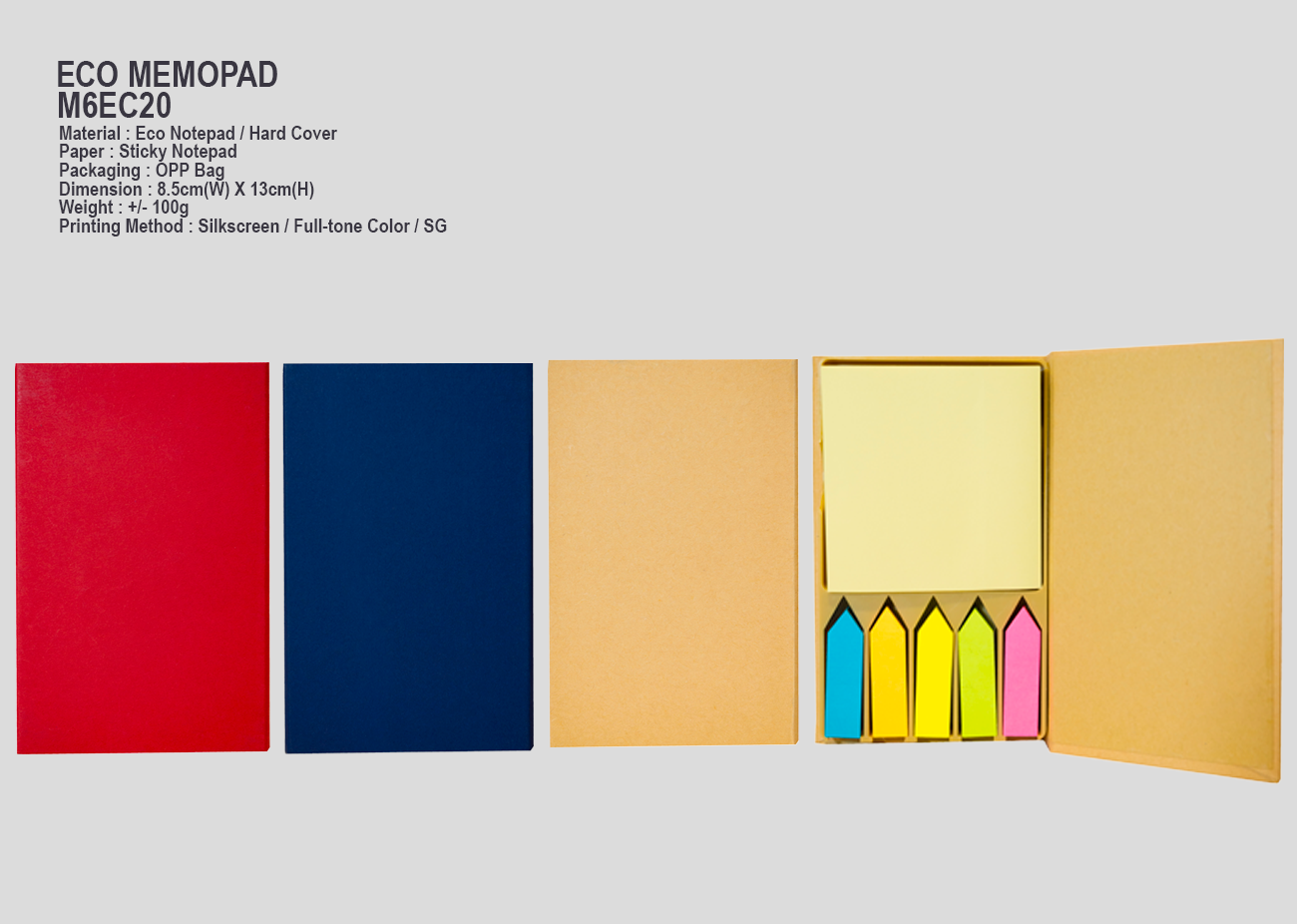 Eco Memopad M6EC20 <br> 8.5cm(W) X 13cm(H)