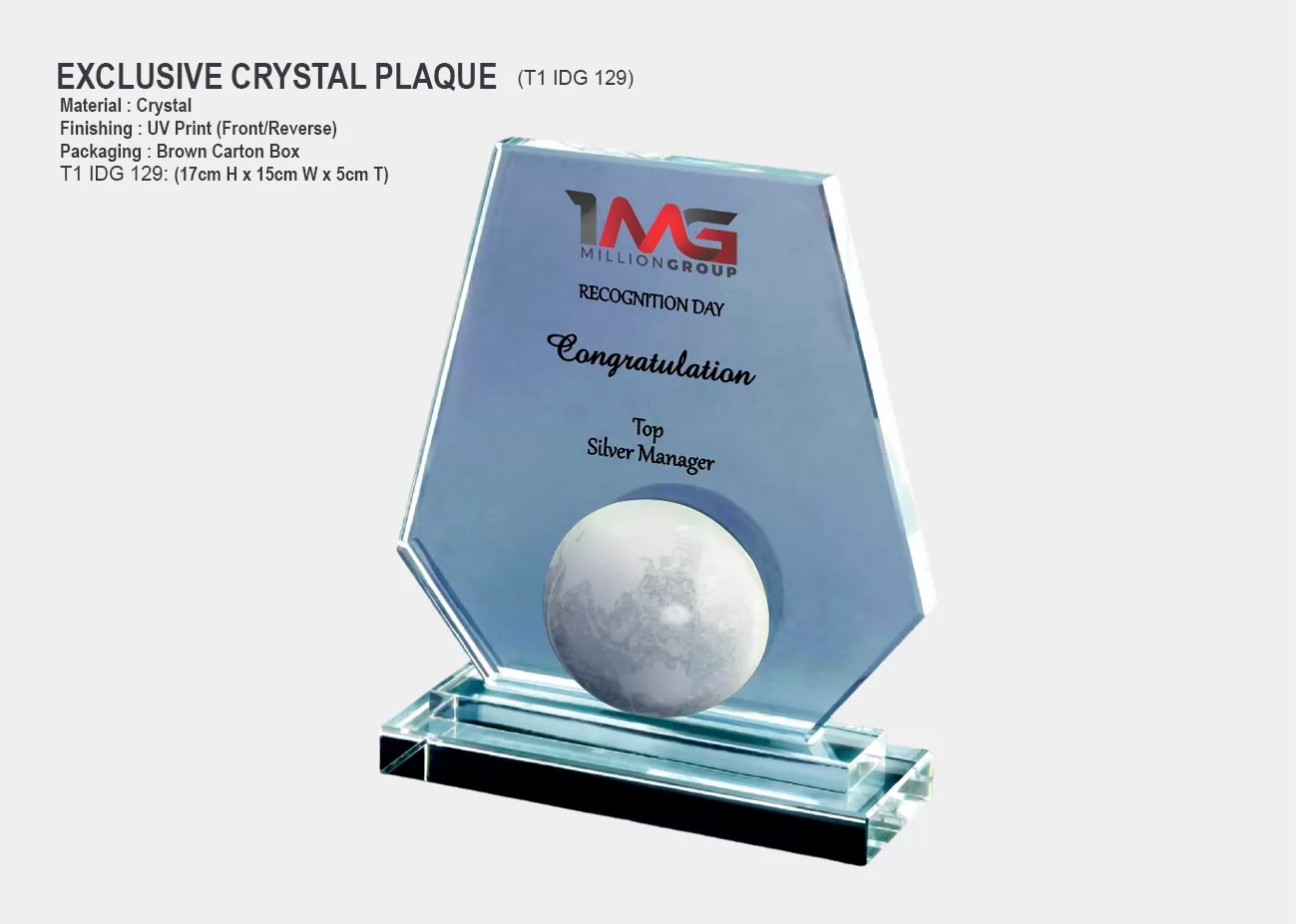 crystal plaque award