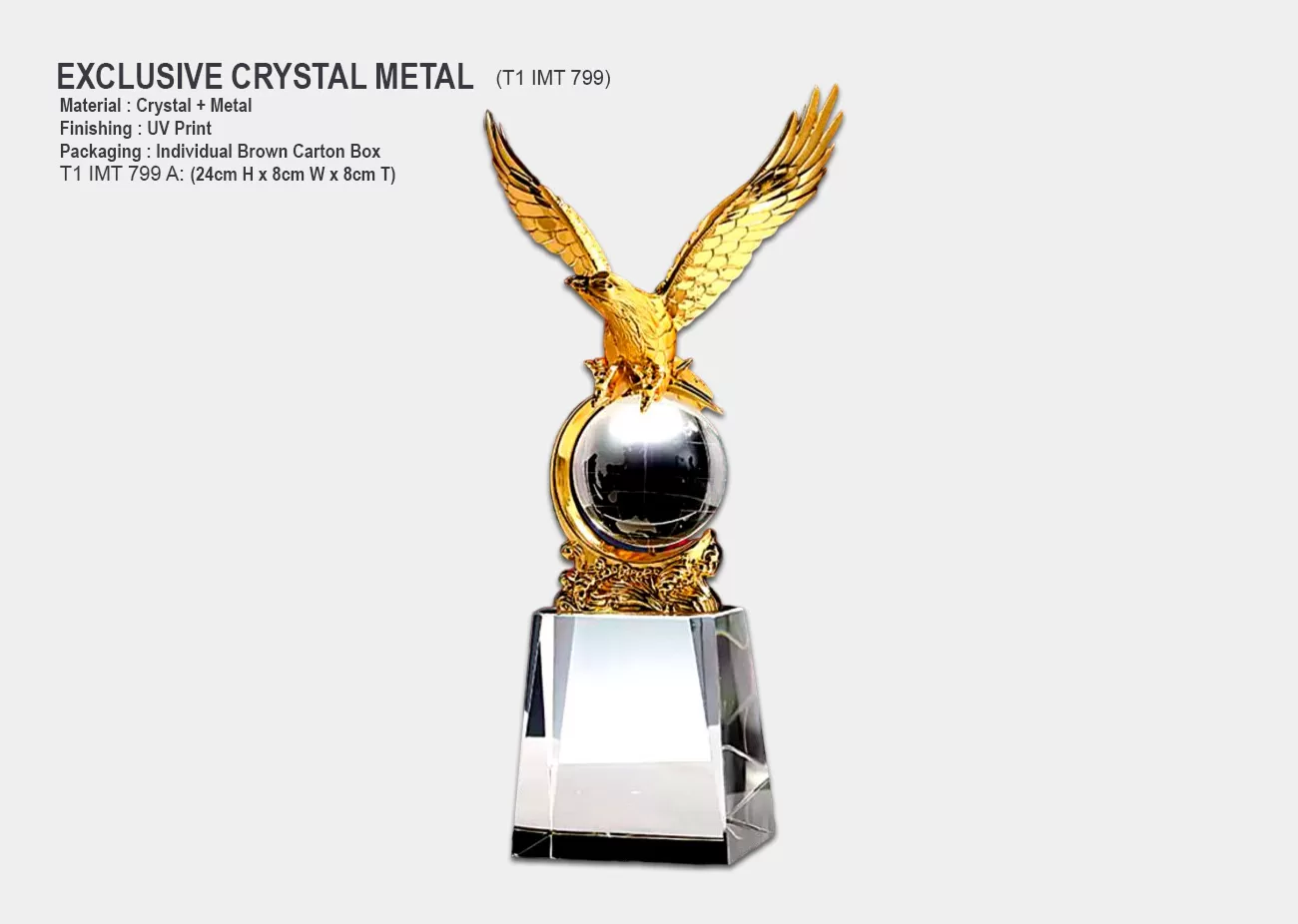 crystal trophy award