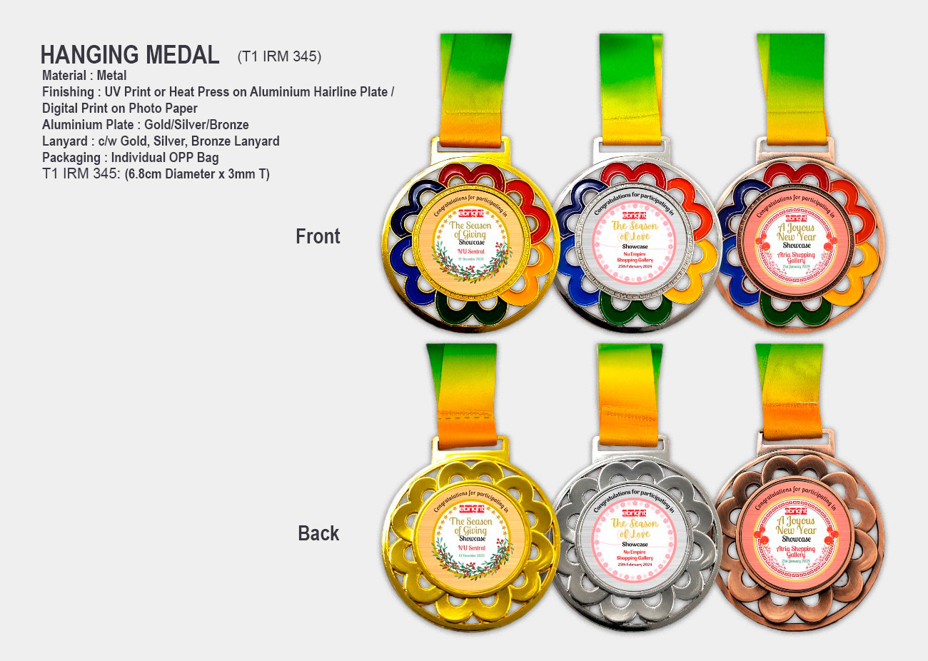 Sports Medal T1 IRM 345