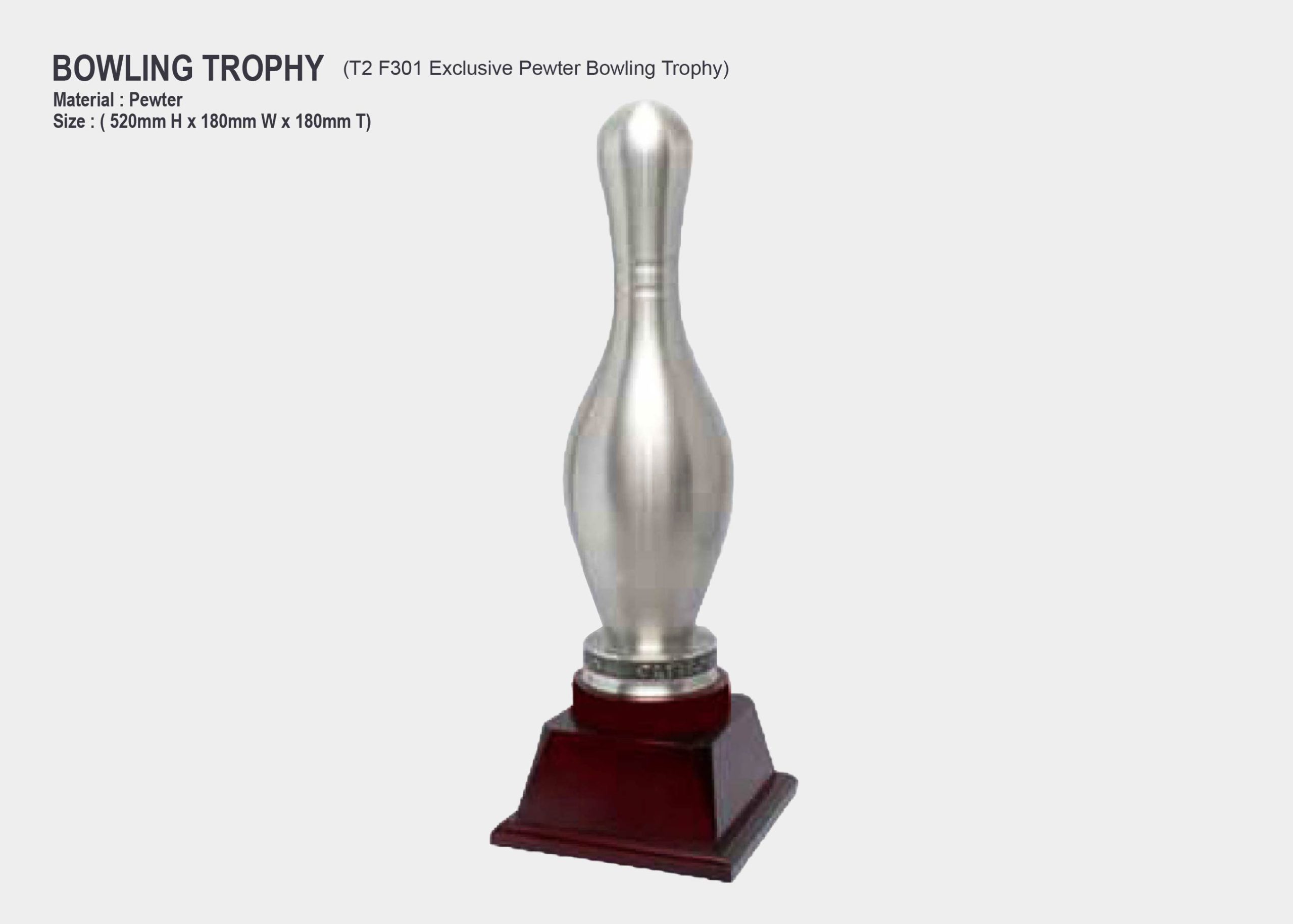 Exclusive Pewter Bowling Trophy