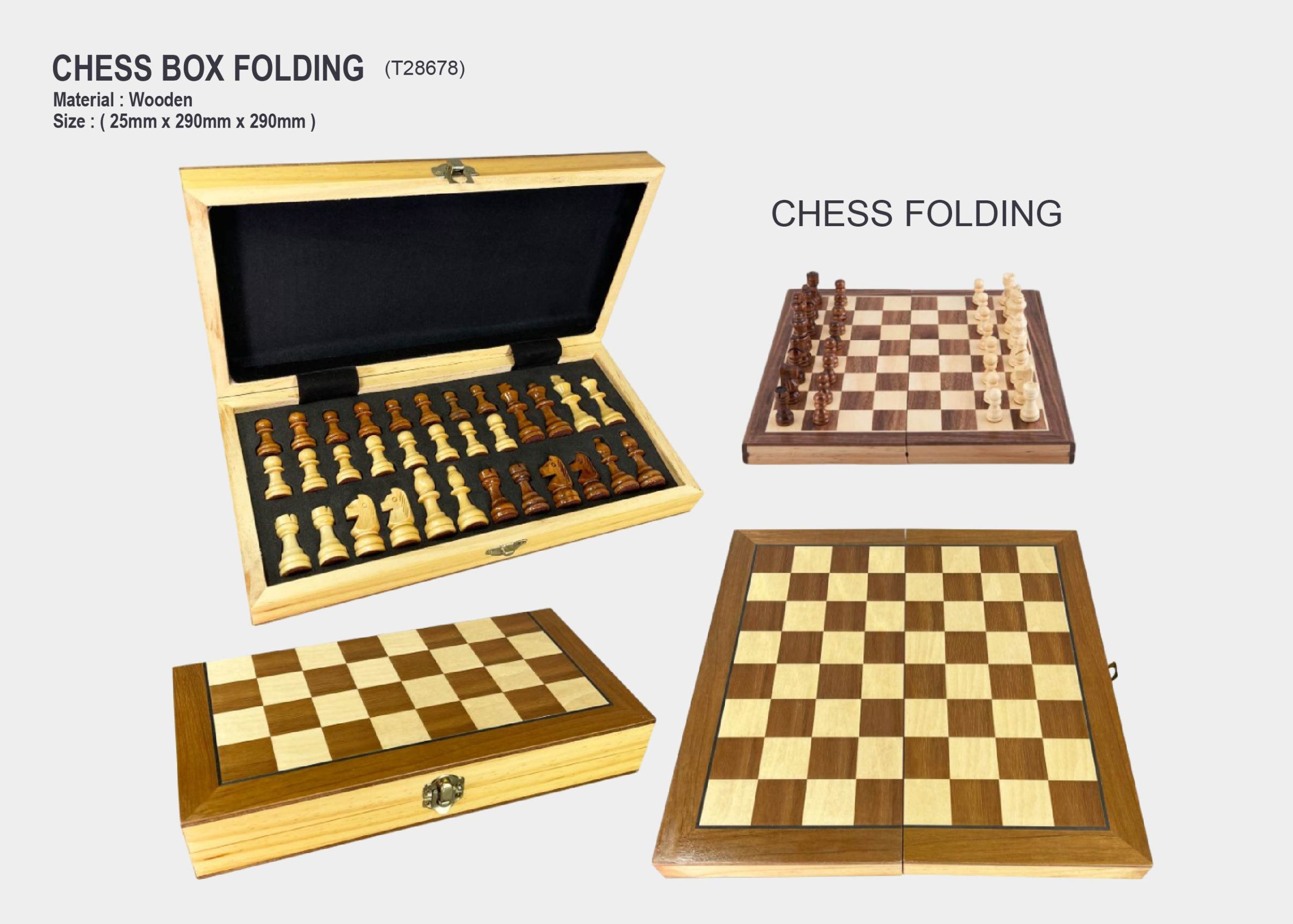 Wooden Chess Box Folding