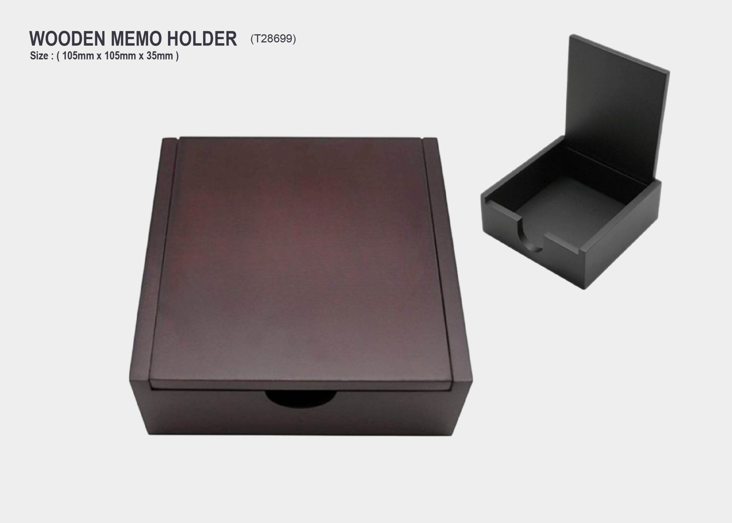 wooden memo holder