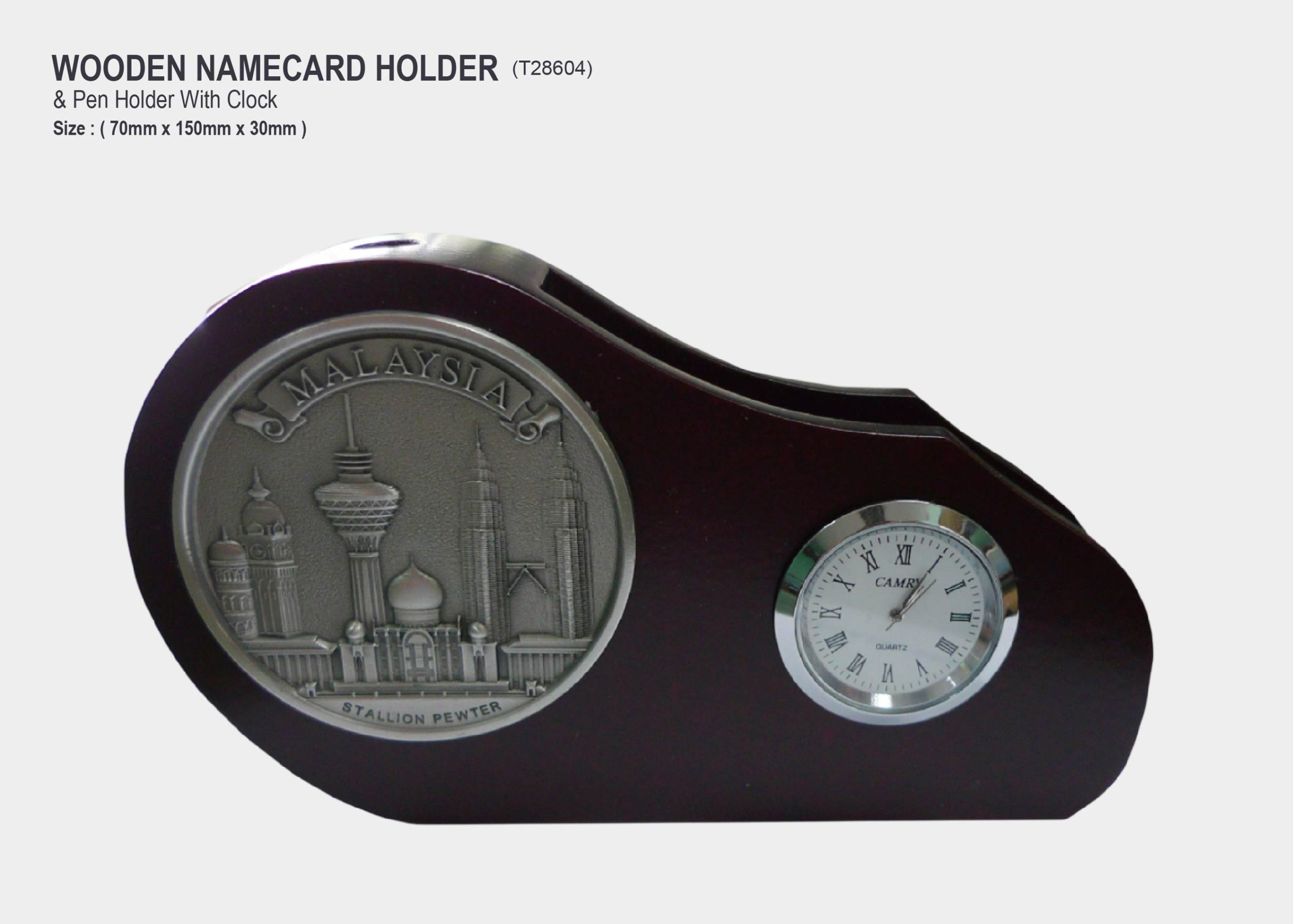 NC Holder & Pen Holder With Clock