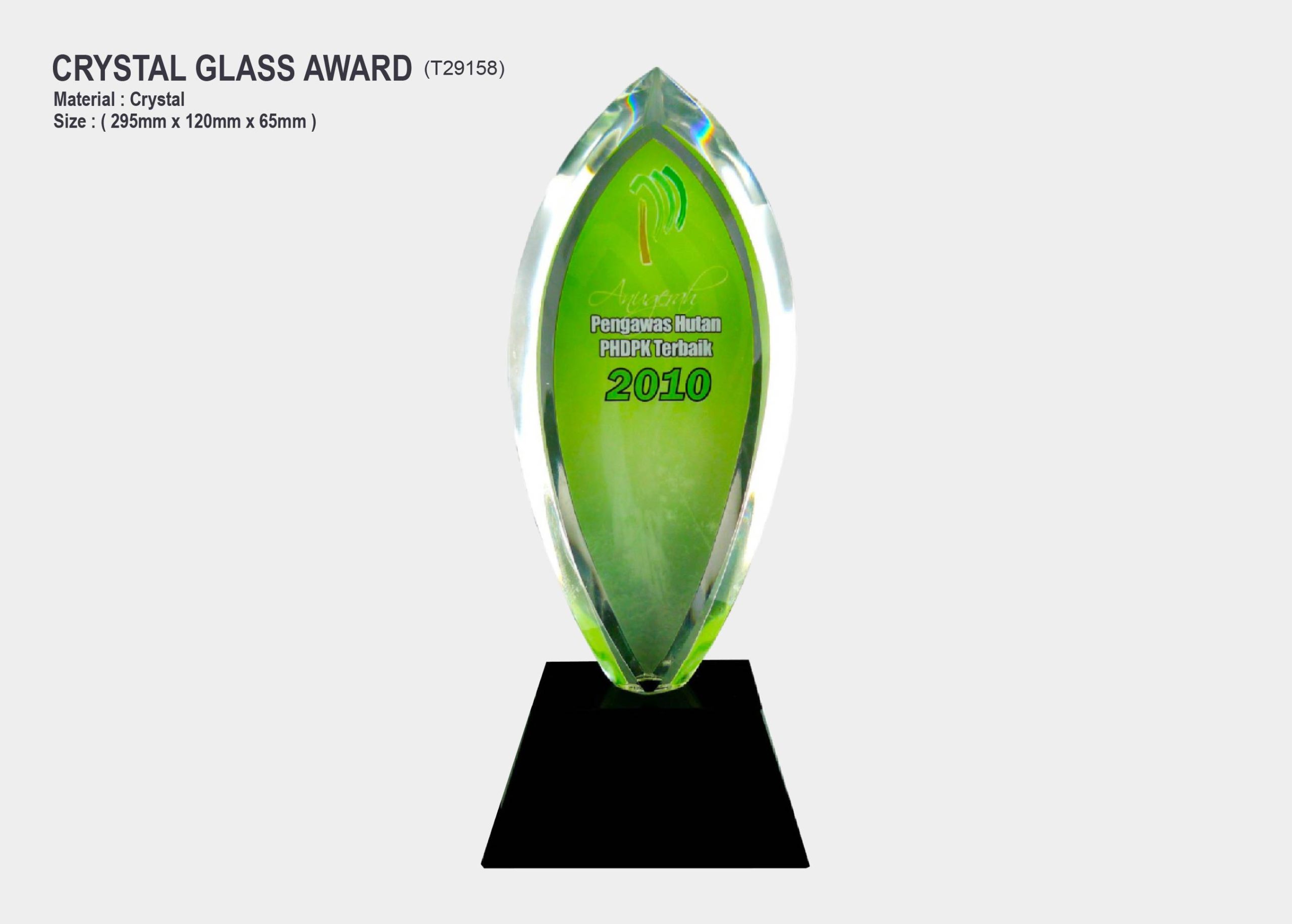 crystal glass award