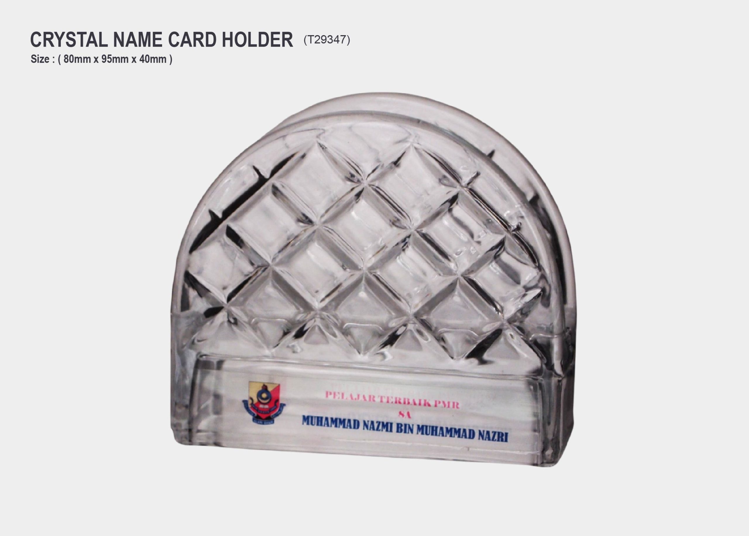 Crystal Name Card Holder