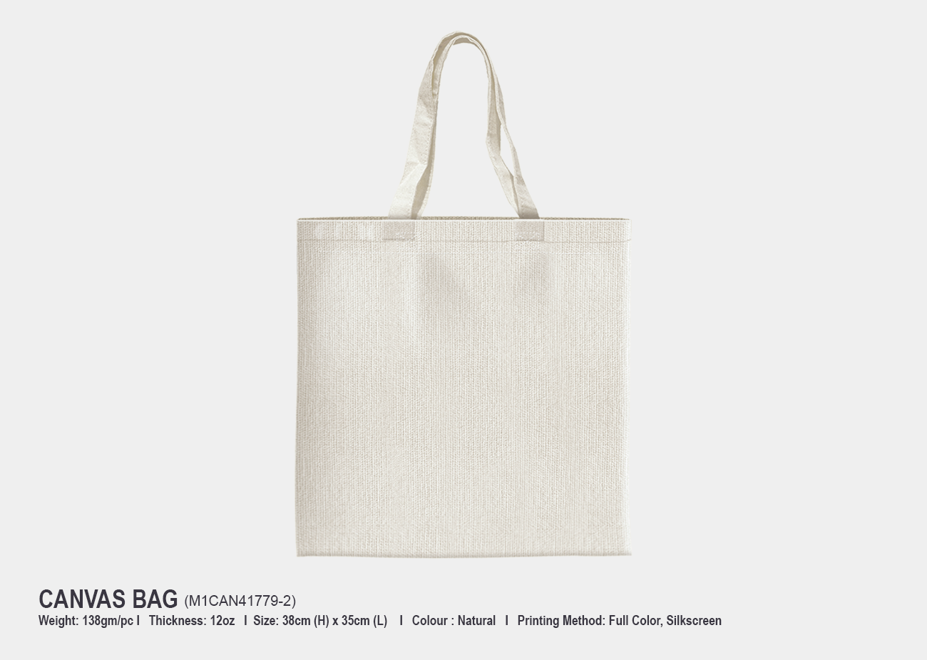 Canvas Bag M1CAN41779-2 <br> 38cm(H) x 35cm(L)