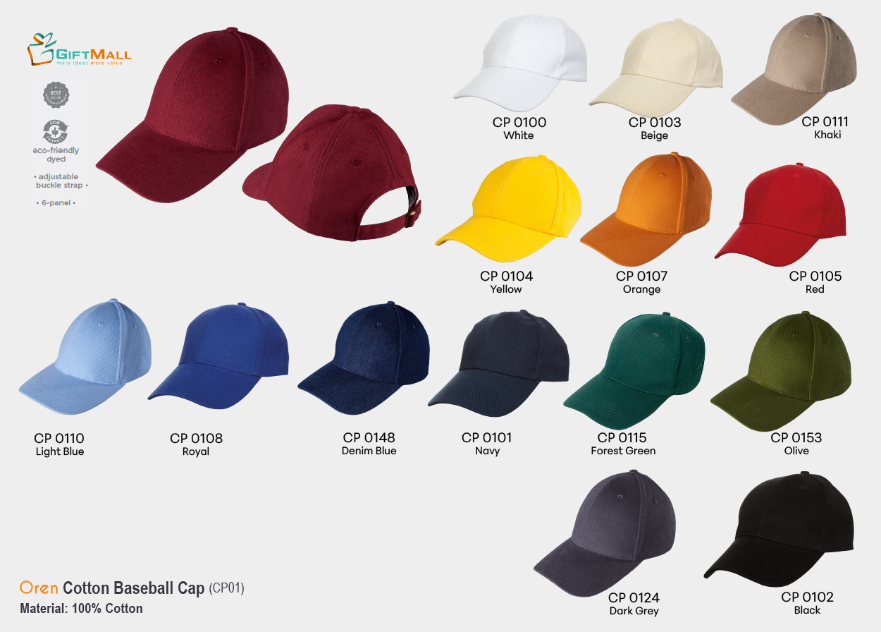 Oren CP01<br>Cotton Baseball Cap