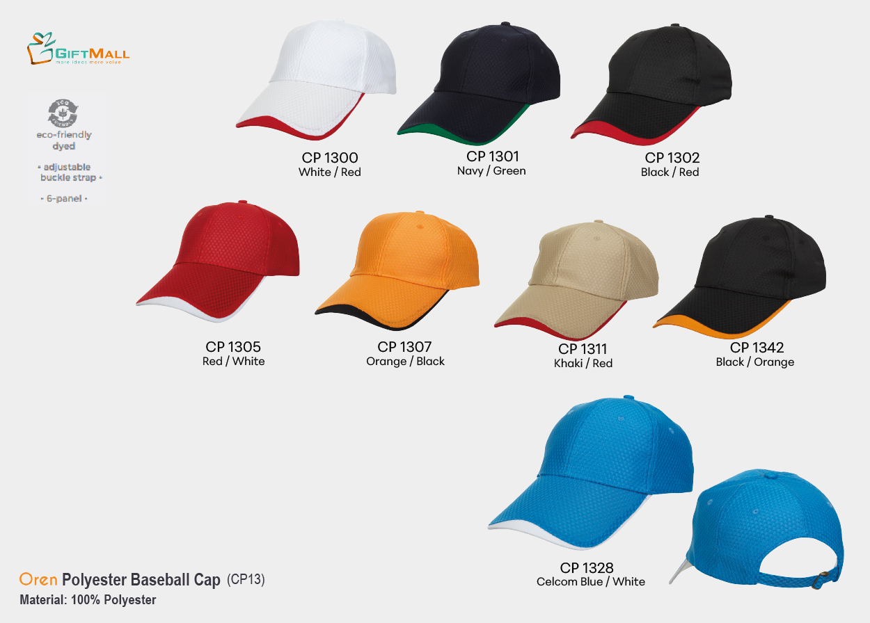 Oren CP13<br>Polyester Baseball Cap