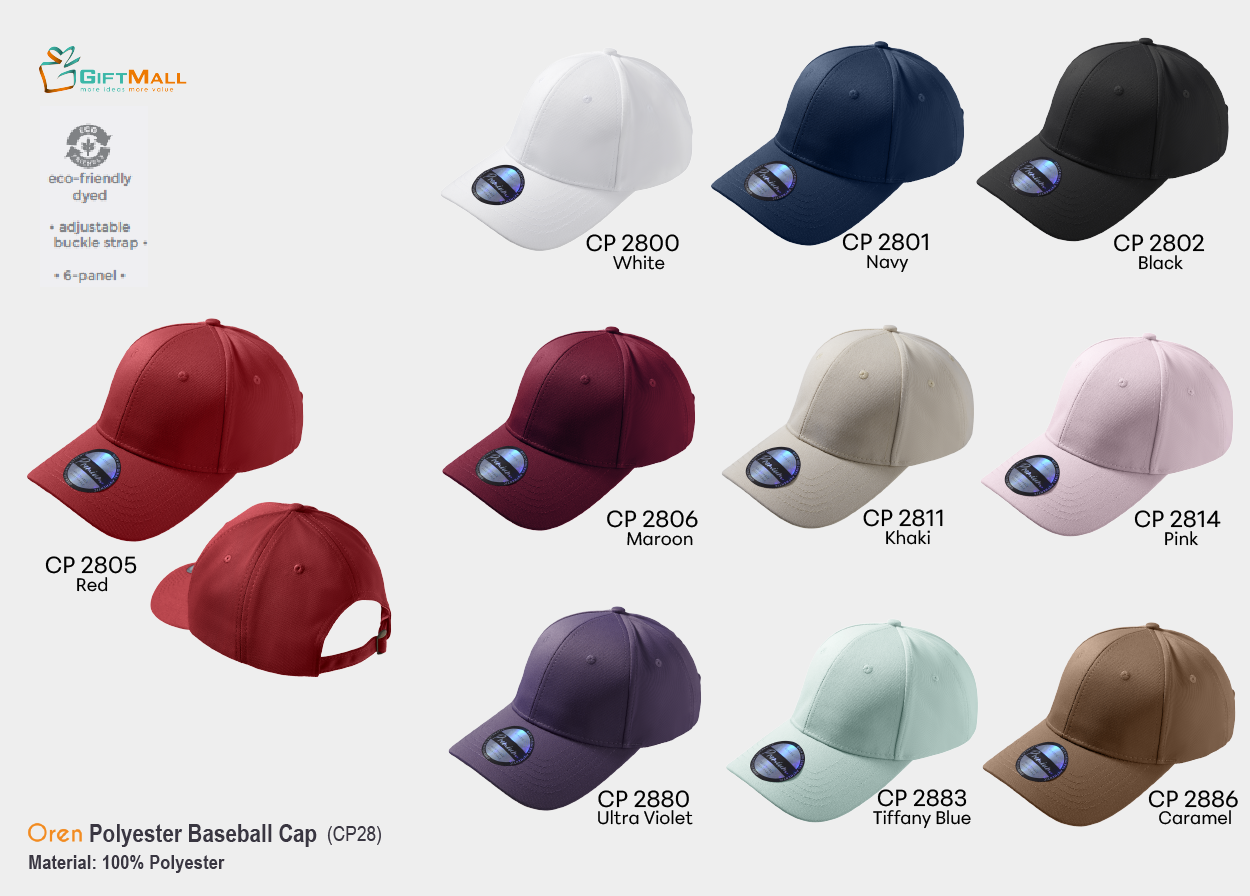 Oren CP28<br>Polyester Baseball Cap