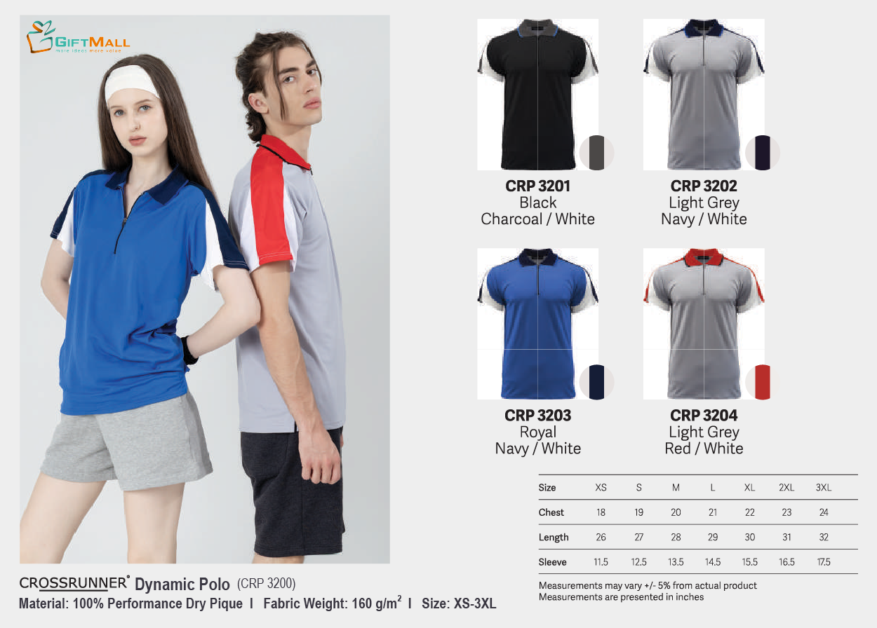 Crosrunner CRP 3200 (160gsm)<br>Dynamic Polo