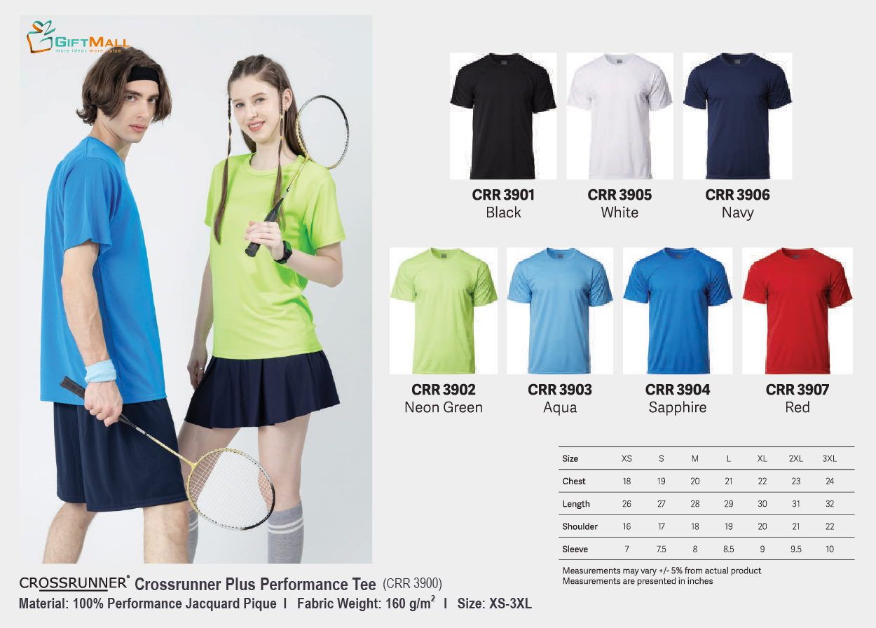 Crossrunner CRR 3900 (160gsm)<br>Performance Tee