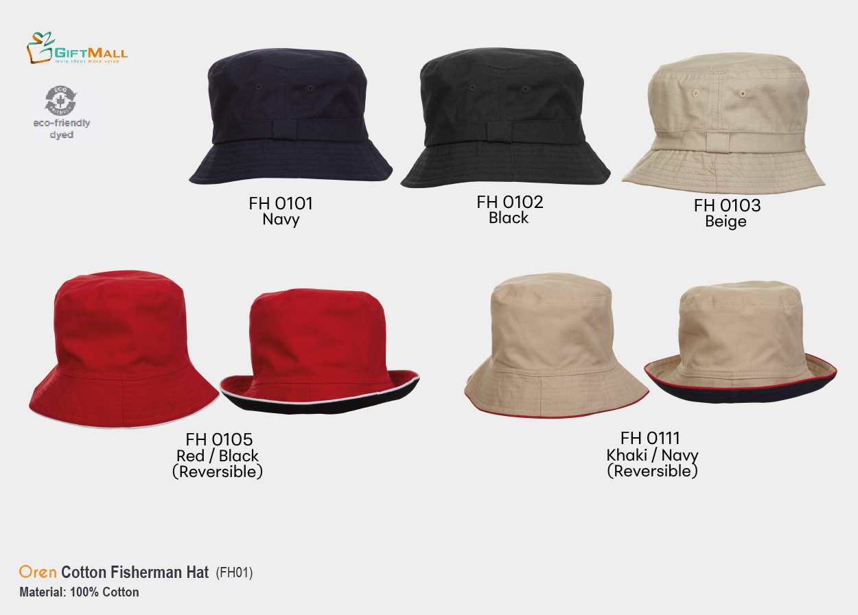Oren FH01<br>Cotton Fisherman Hat