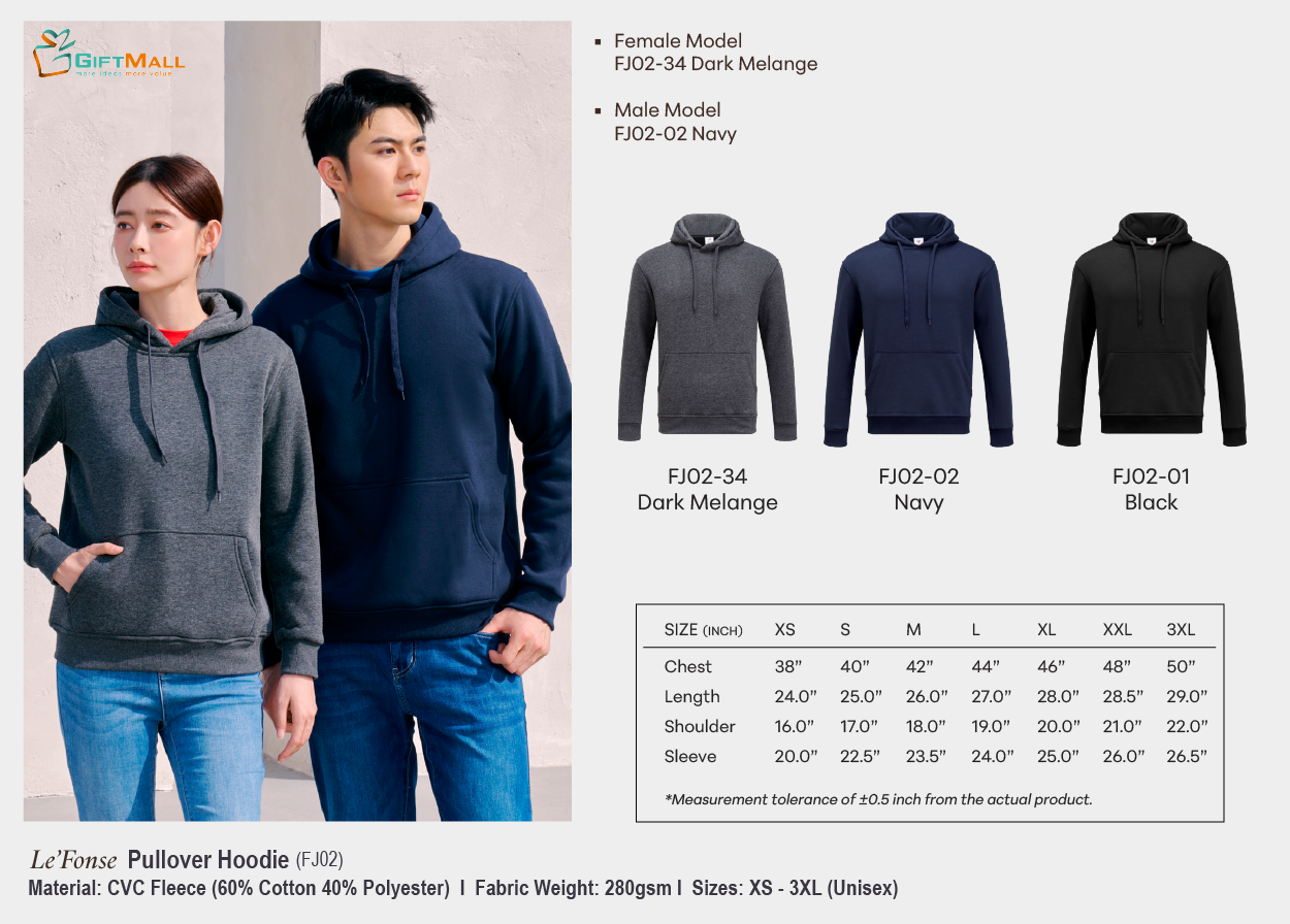 Le'Fonse FJ02 <br> Unisex Hoodie (280gsm)
