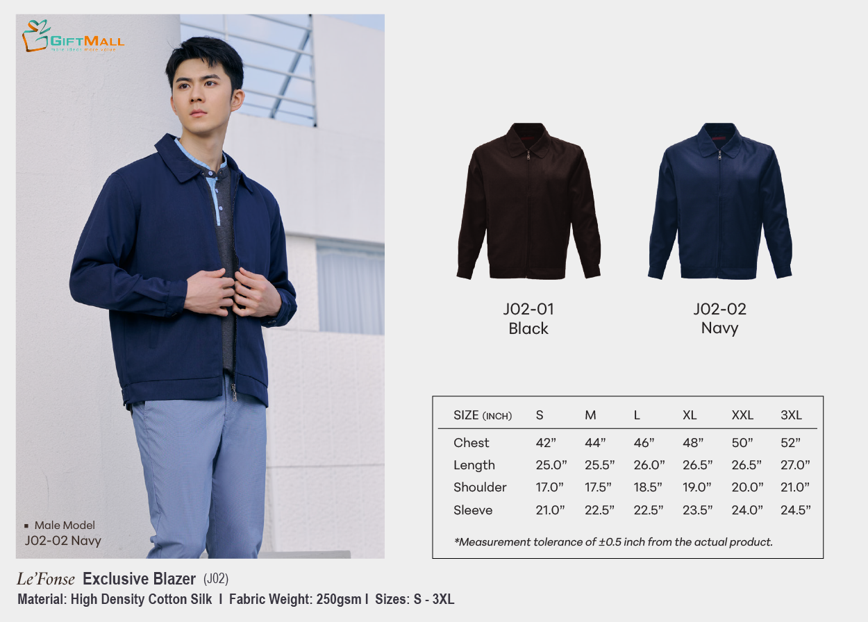 Le'fonse J02 (250gsm)<br>Executive Blazer