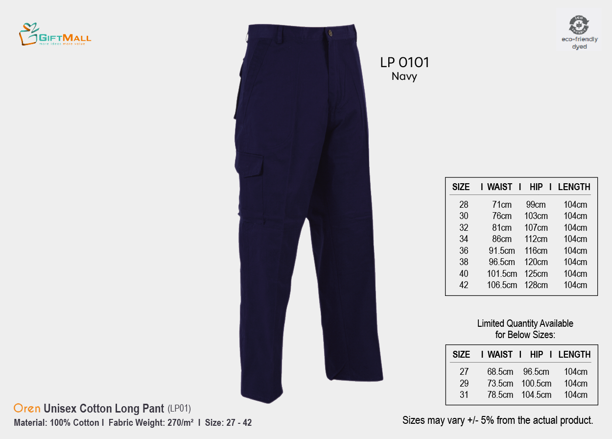 Oren Unisex Long Pant LP01<br>270gsm