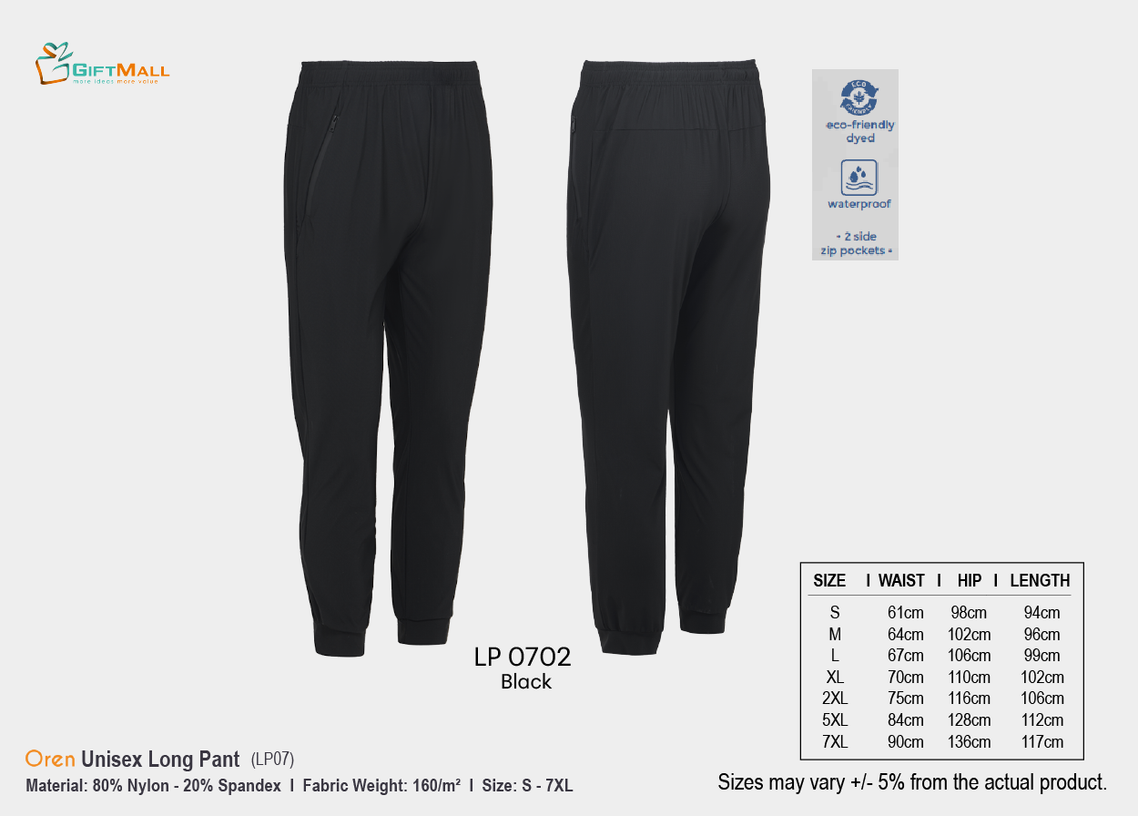 Oren Unisex Long Pant LP07<br>160gsm