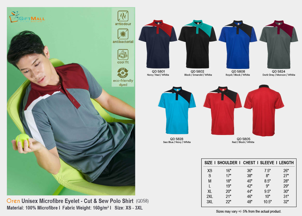 Oren QD58 (160gsm)<br>Unisex Microfibre