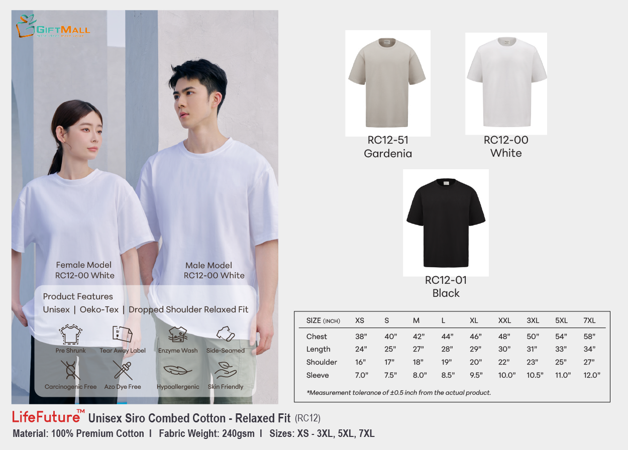 Le'fonse RC12 (240gsm)<br>Unisex Siro Combed