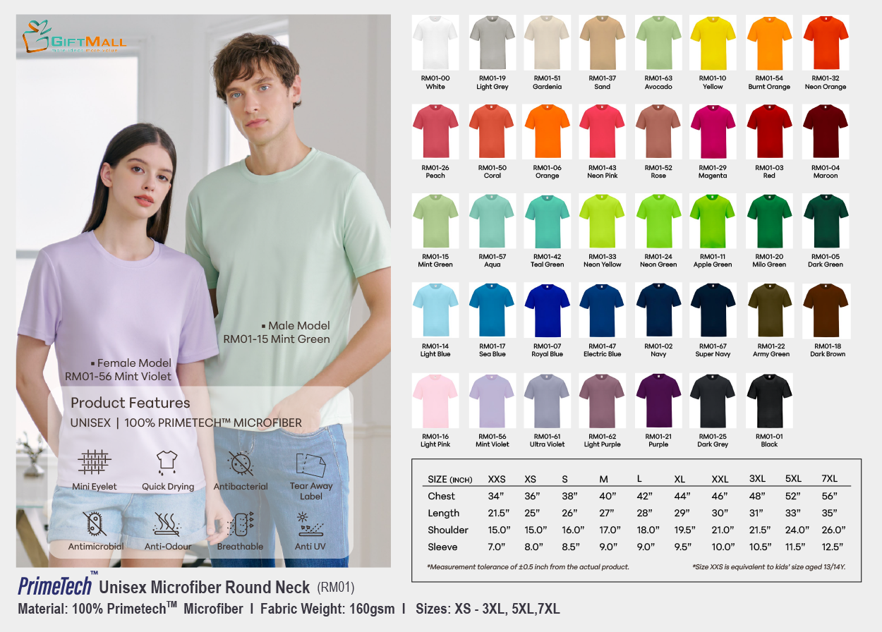 Le'fonse RM01 (160gsm)<br>Unisex PrimeTech Tee