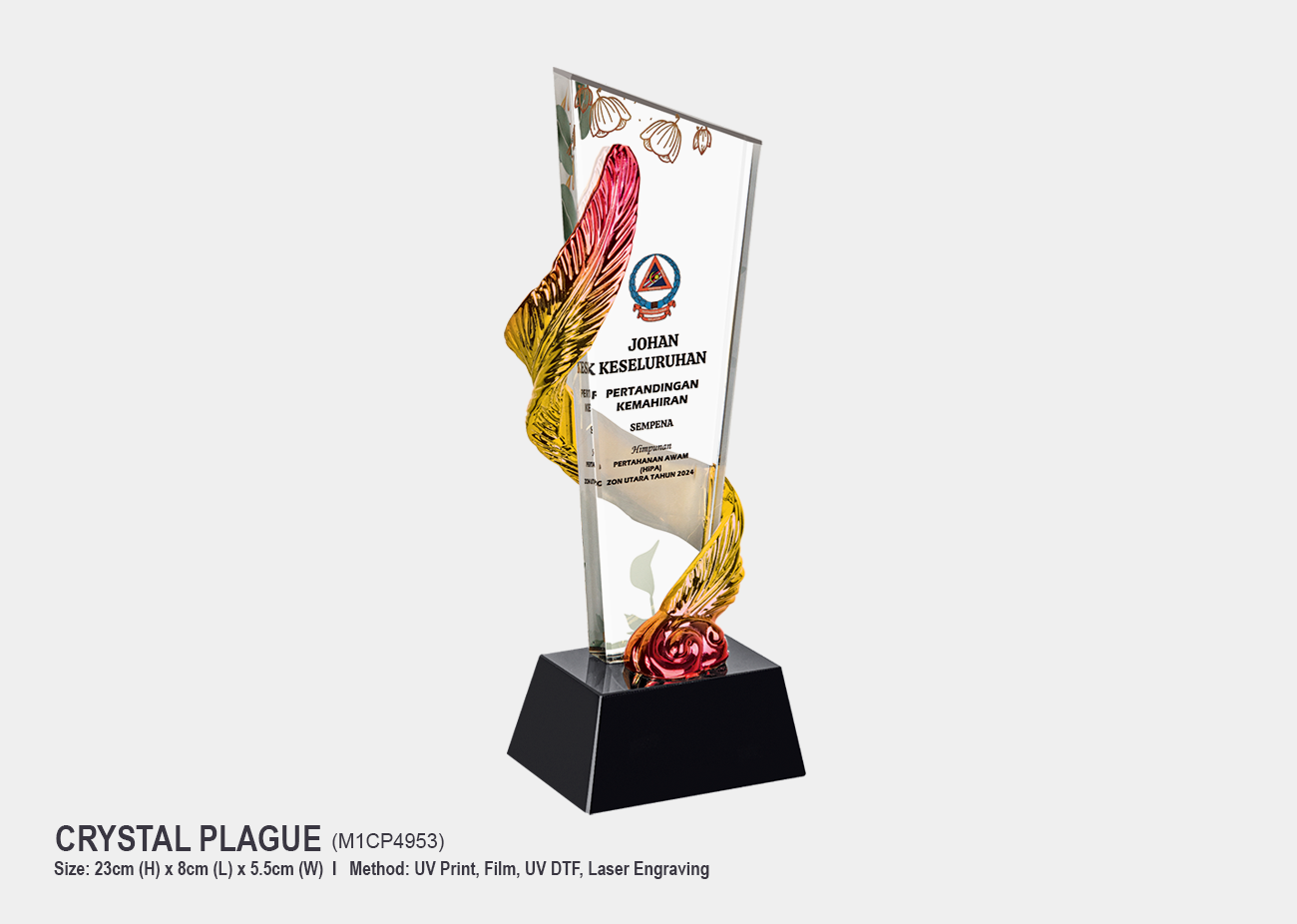 Crystal Plaque M1CP4953