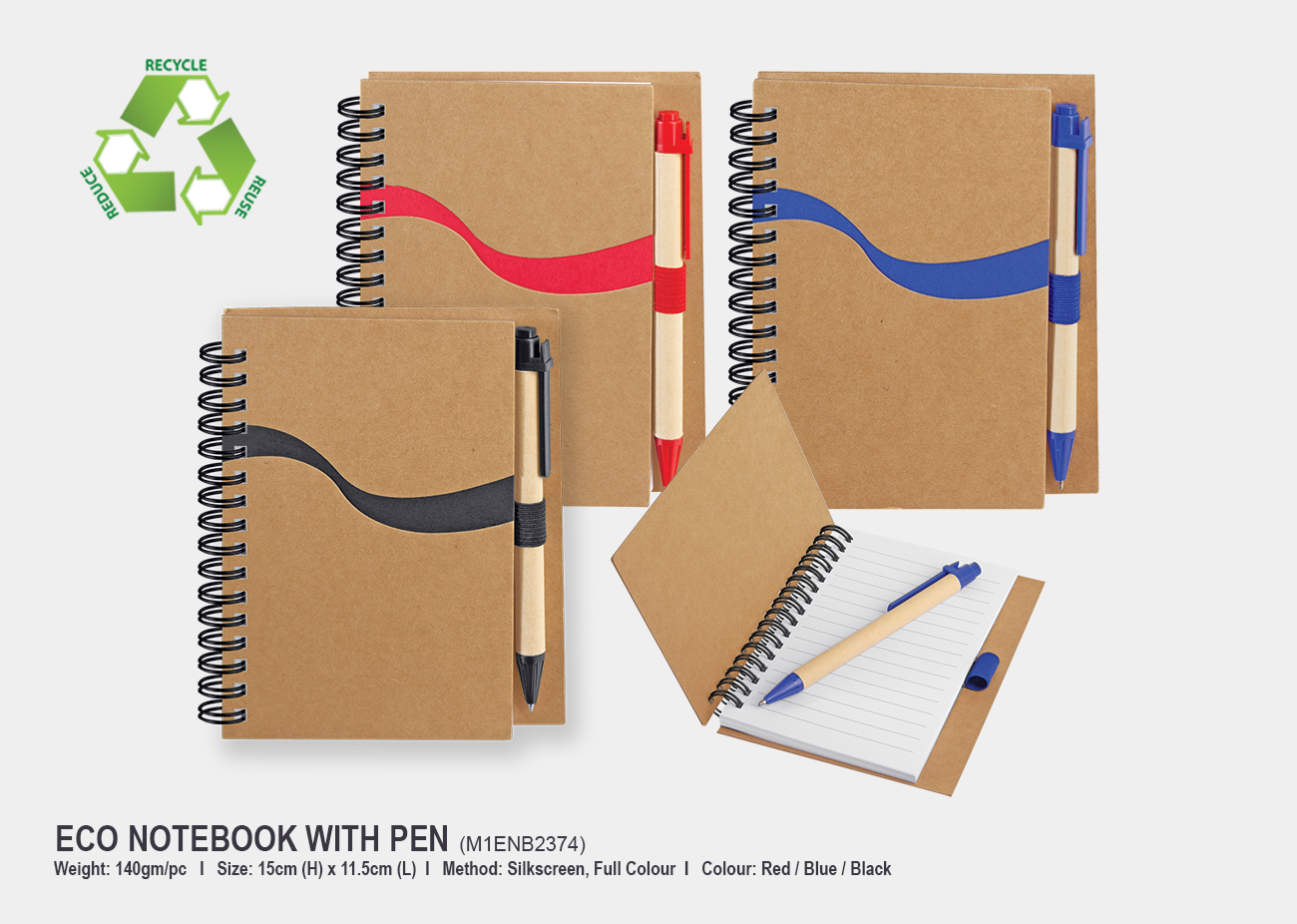 Eco Notebook with Pen M1ENB2374