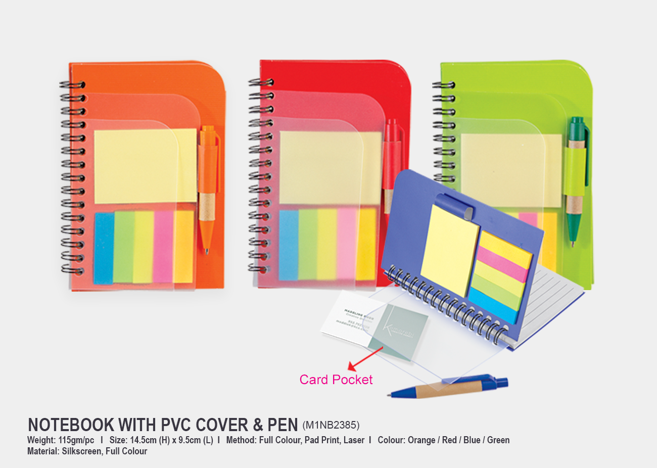 Notebook with PVC & <br>Cover Pen M1NB2385