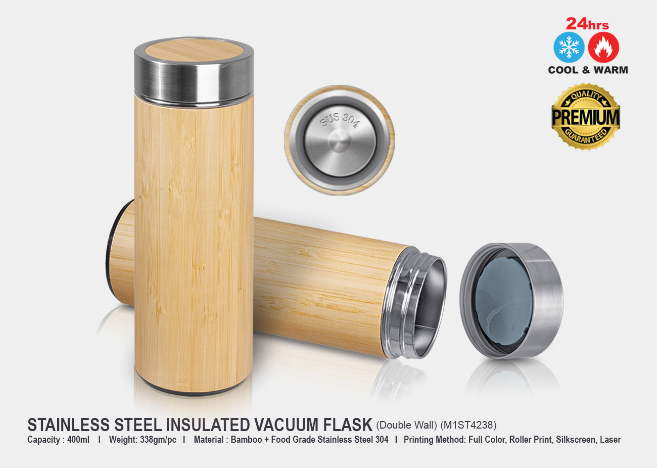 Stainless Steel Vacuum Flask M1ST4238 400ml