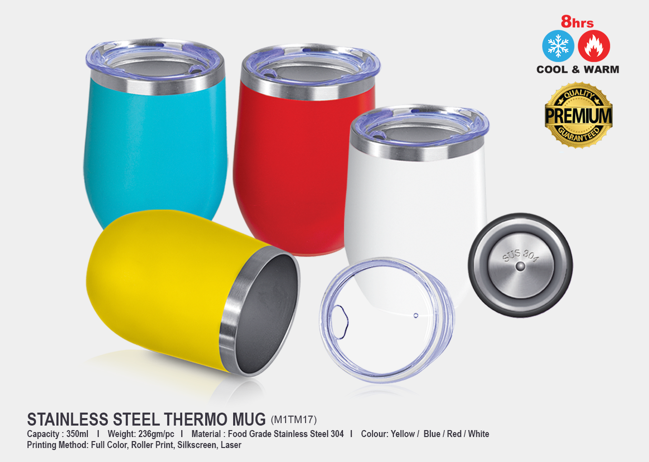 Stainless Steel Thermo Mug M1TM17 350ml