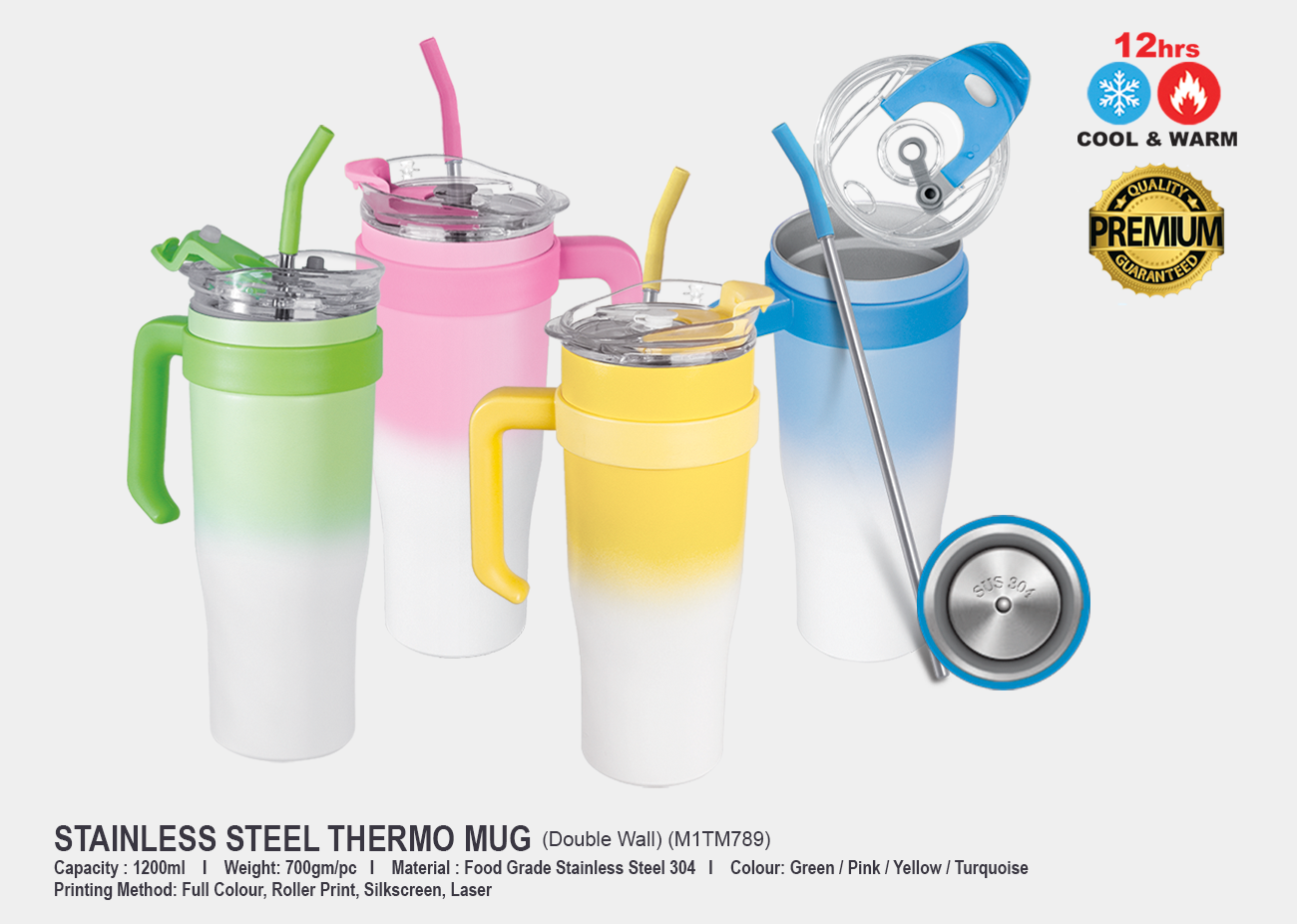 Stainless Steel Thermo Mug M1TM789 1200ml