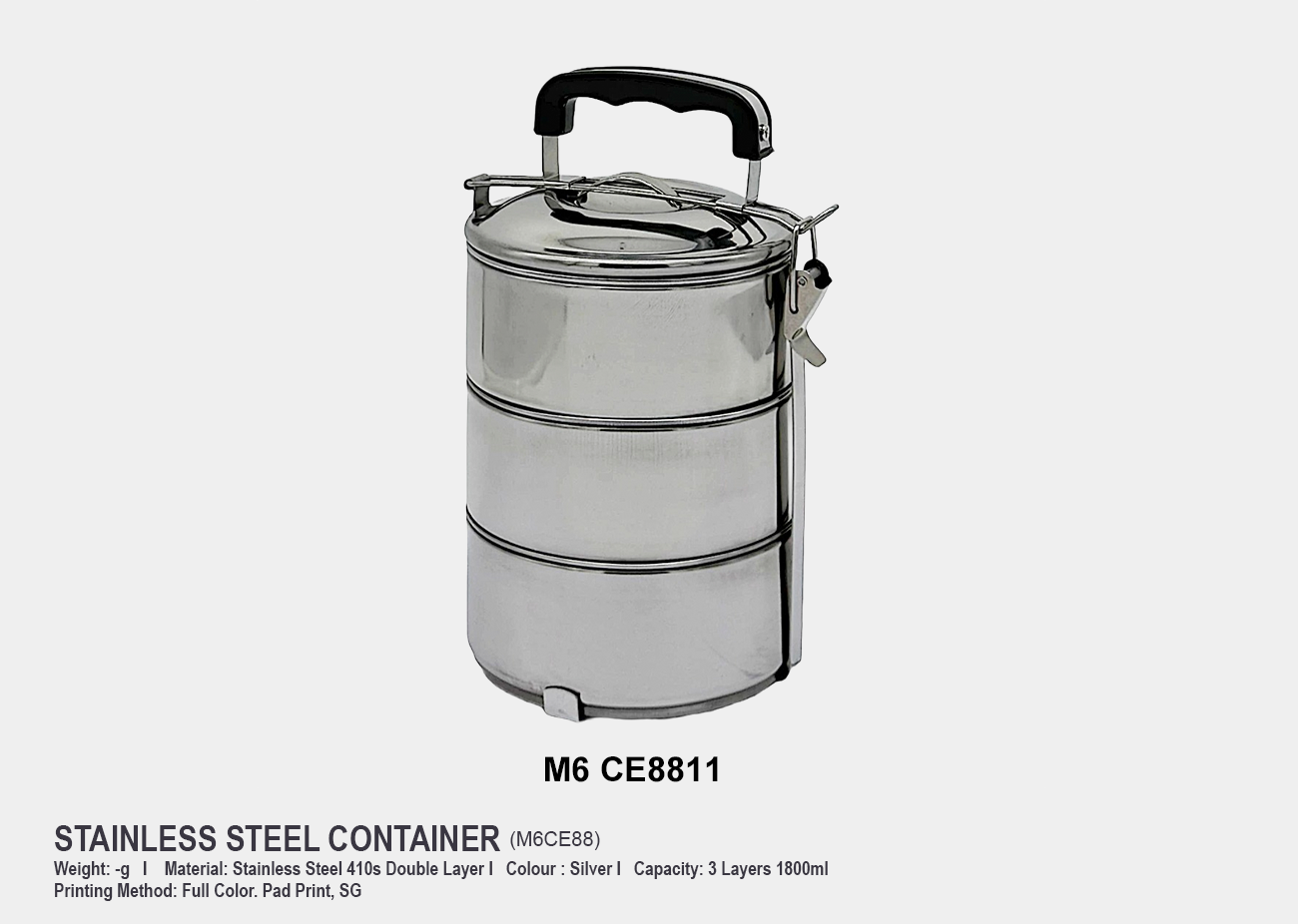3 Layers Lunch Box M6CE88<br>1800ml