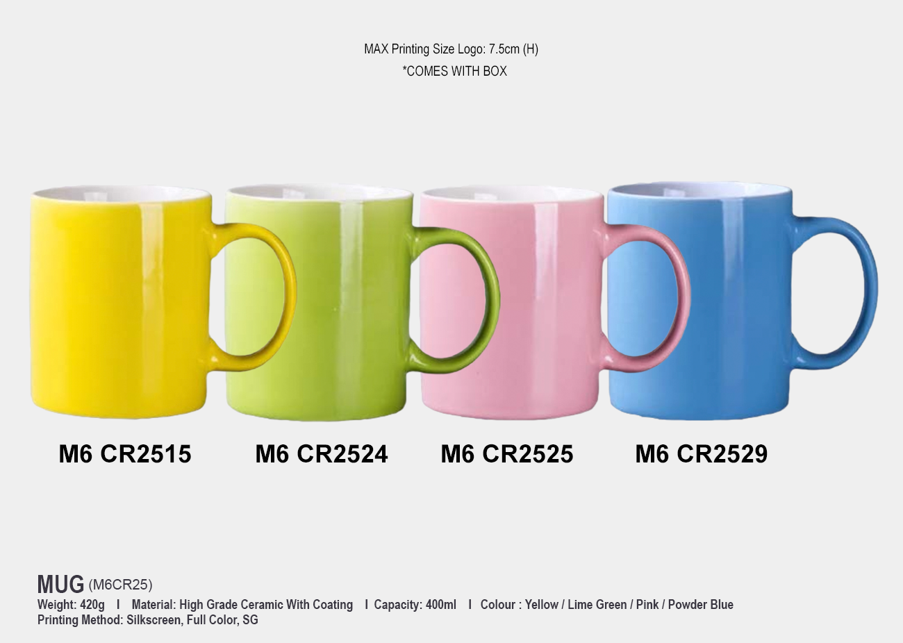 Ceramic Mug M6CR25 <br> 400ml