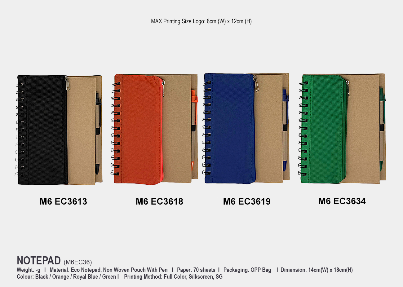 Eco Memopad M6EC36 <br> 14cm(W) X 18cm(H)
