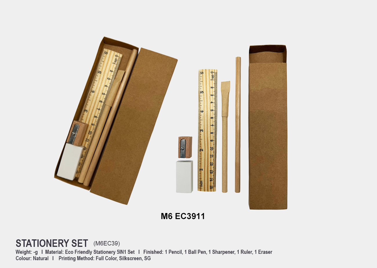 Eco-Stationery Set M6EC39 <br>5in1 Set