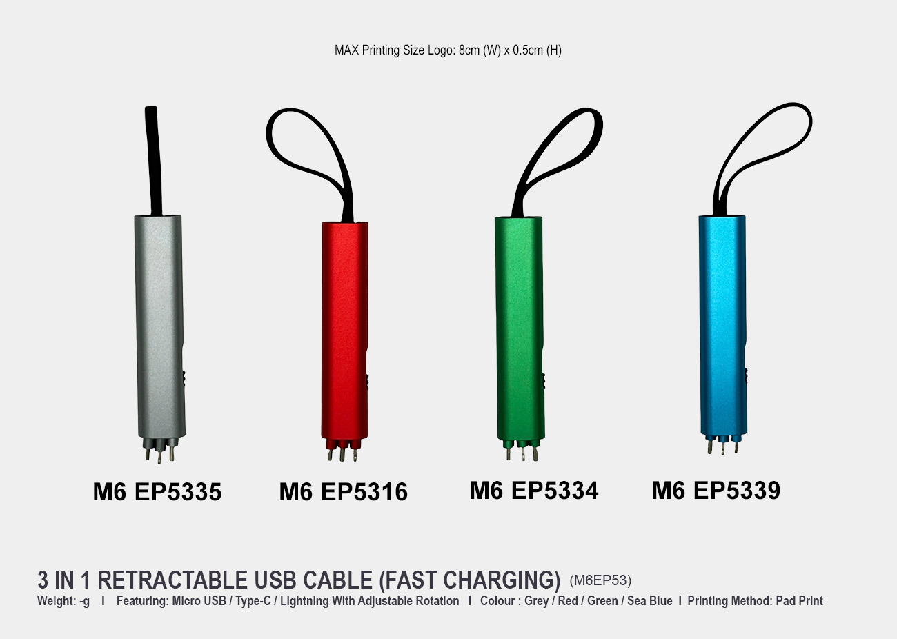 Rechargeable USB-Cable M6EP53 <br>