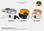 Bluetooth Wireless Earbuds M6EP56<br>6cm(W)