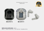 Bluetooth Wireless Earbuds M6EP57<br>4cm(W) x 5cm(H)