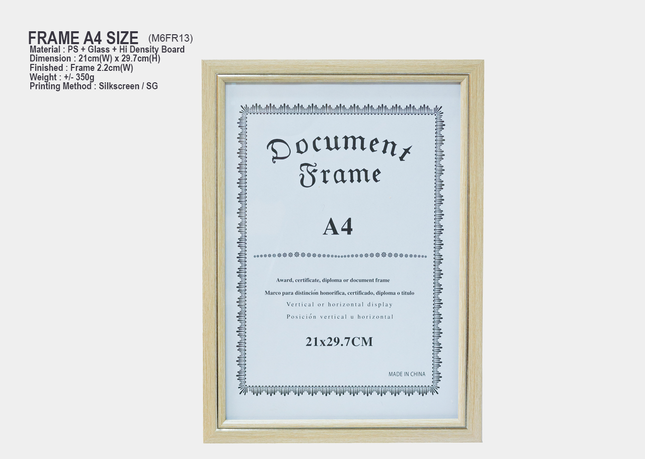 A4 Certificate Frame M6FR13<br>
