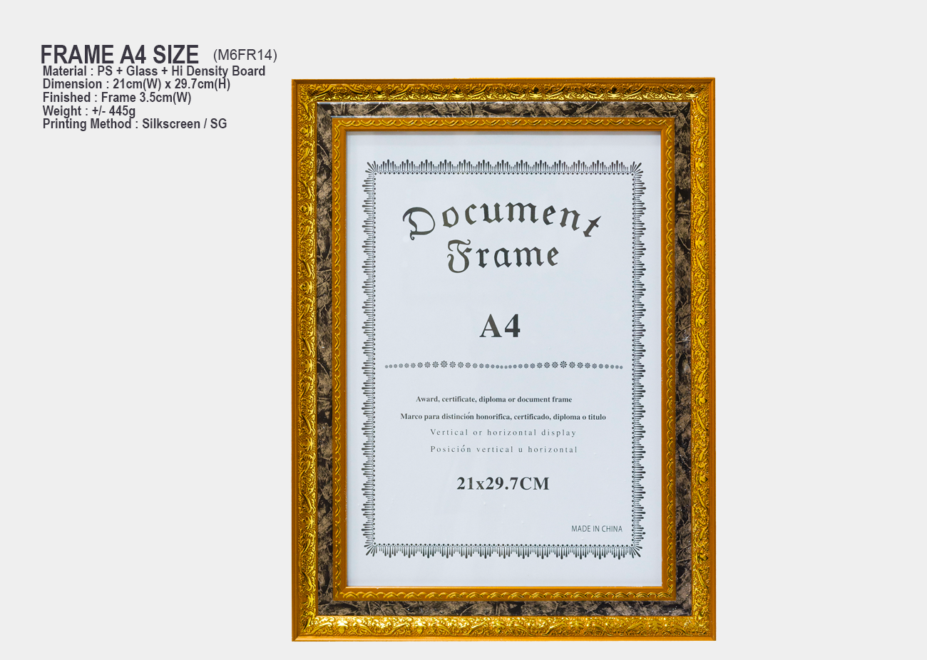 A4 Certificate Frame M6FR14<br>