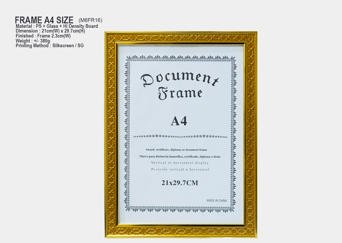 A4 Certificate Frame M6FR16<br>