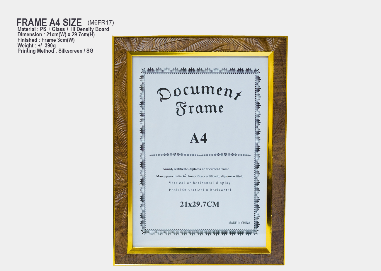 A4 Certificate Frame M6FR17<br>