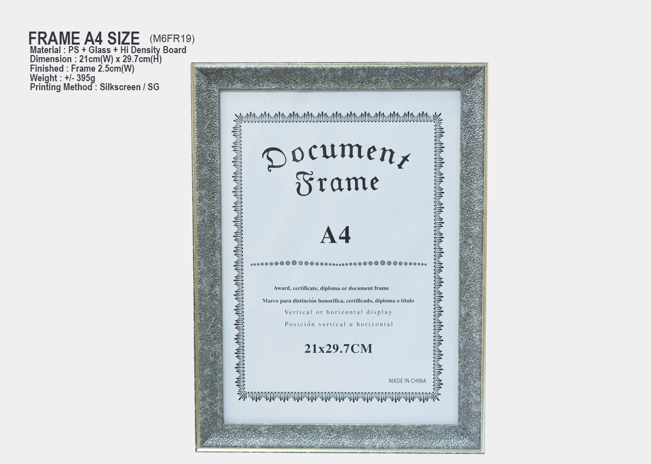 A4 Certificate Frame M6FR19<br>