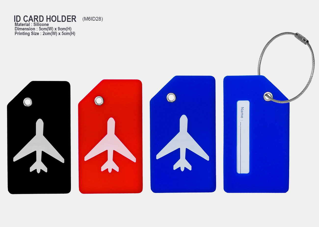 Luggage Tag M6ID28<br>5cm(H) x 9cm(H)