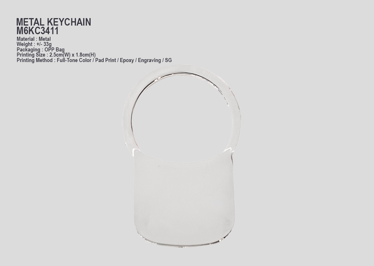 Metal Keychain M6KC3411