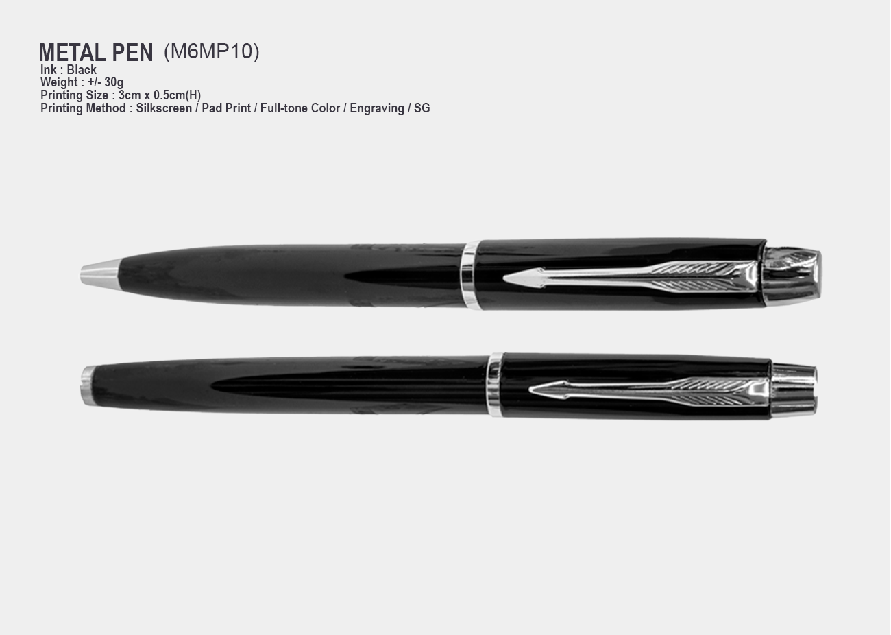 Metal Pen M6MP10 <br> +/- 30g