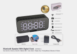 Bluetooth Speaker with Digital Clock<br>M2PB06-II