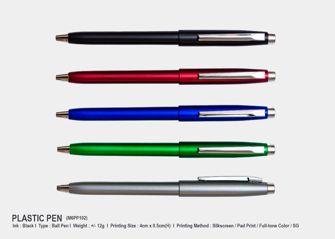 Plastic Pen M6PP99 <br> +/- 10g