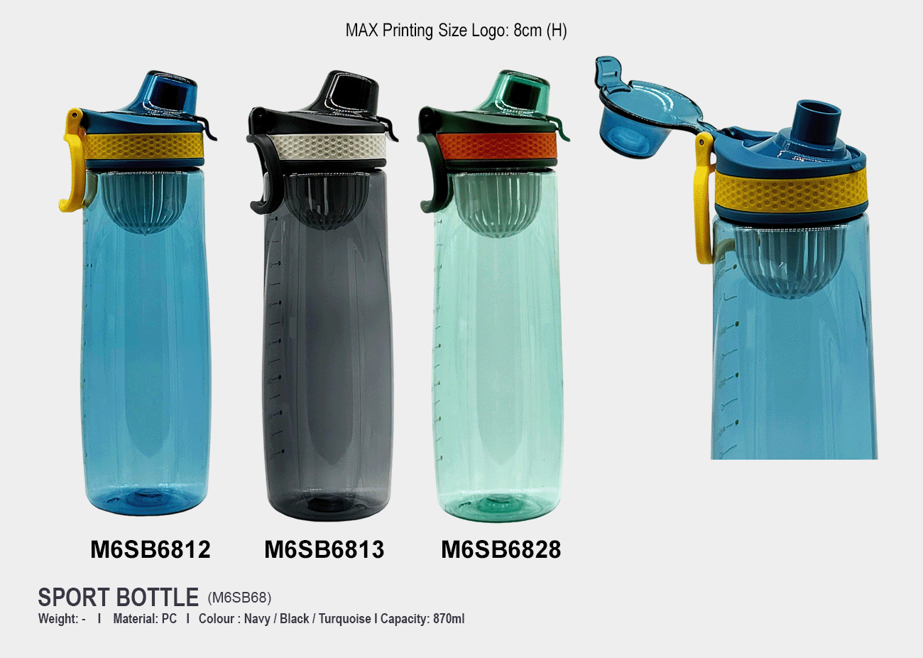 Sport Bottle M6SB68<br>870ml