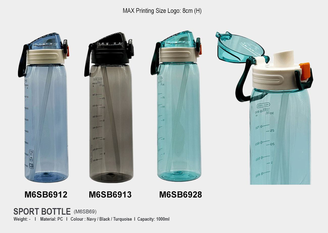 Sport Bottle M6SB69<br>1000ml