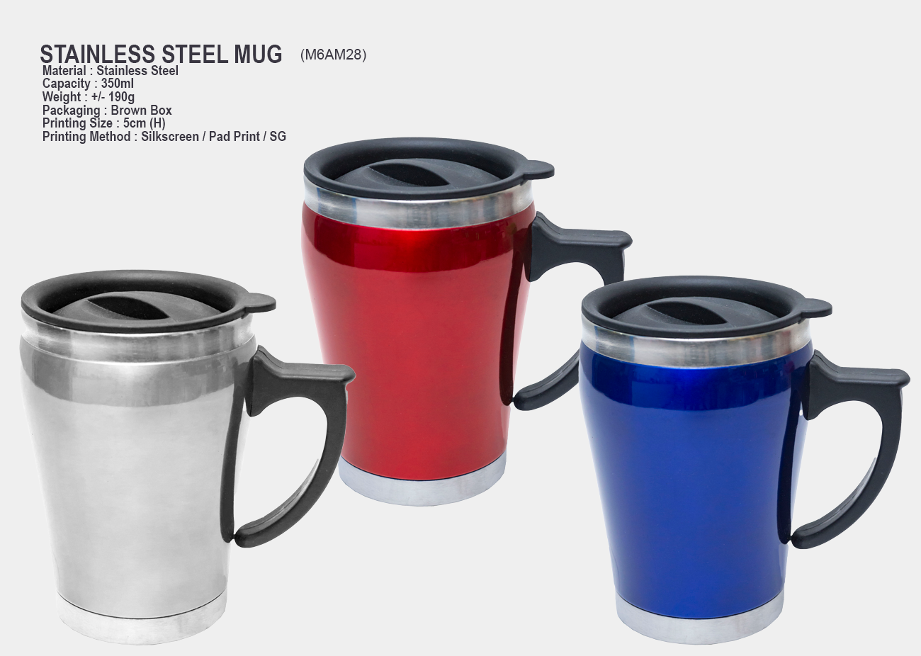 Stainless Steel Mug M6AM28 <br> 350ml